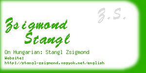 zsigmond stangl business card